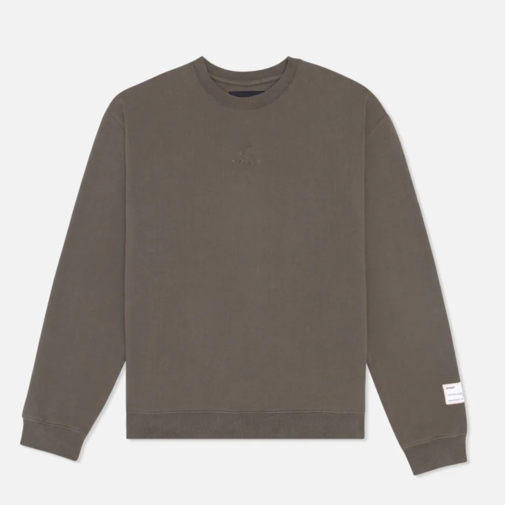 NWT Bandit Running Cotton Fleece Crewneck - Unisex, Dark Fatigue